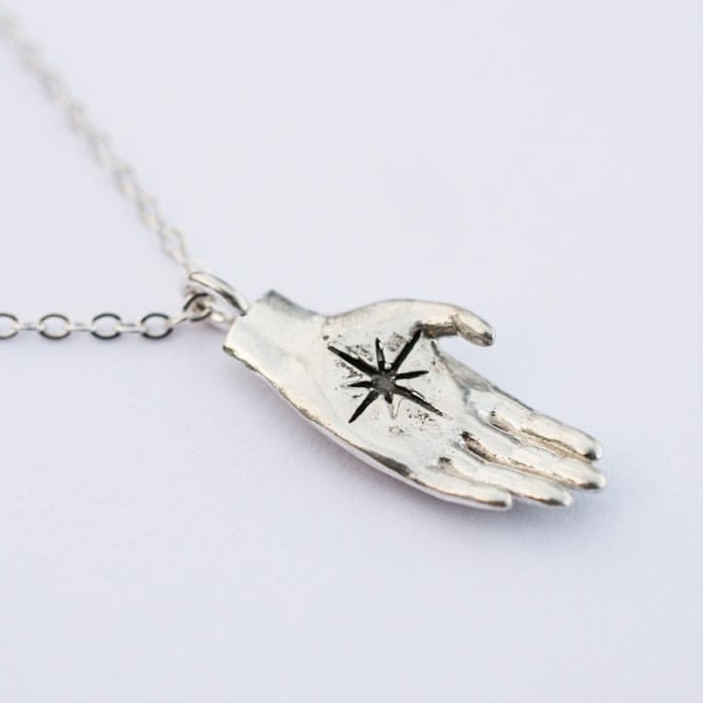 Original design, Handful of Magic Necklace Silver